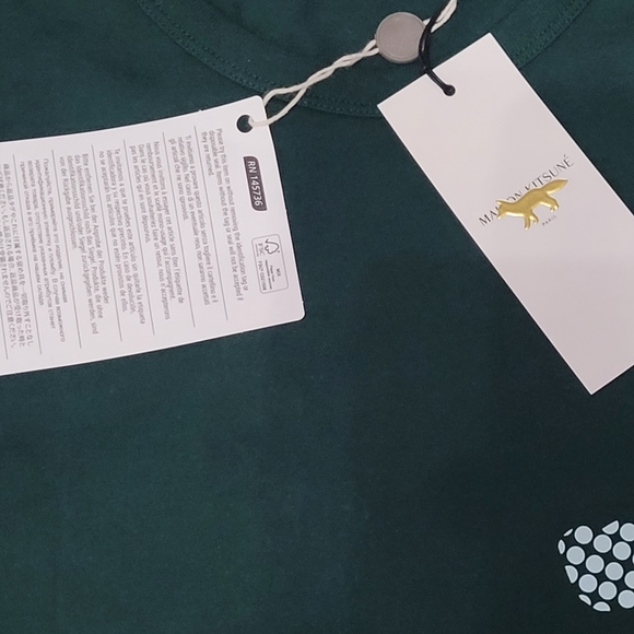 NWT Rare Maison Kitsume shirt Large Green - Picture 5 of 5